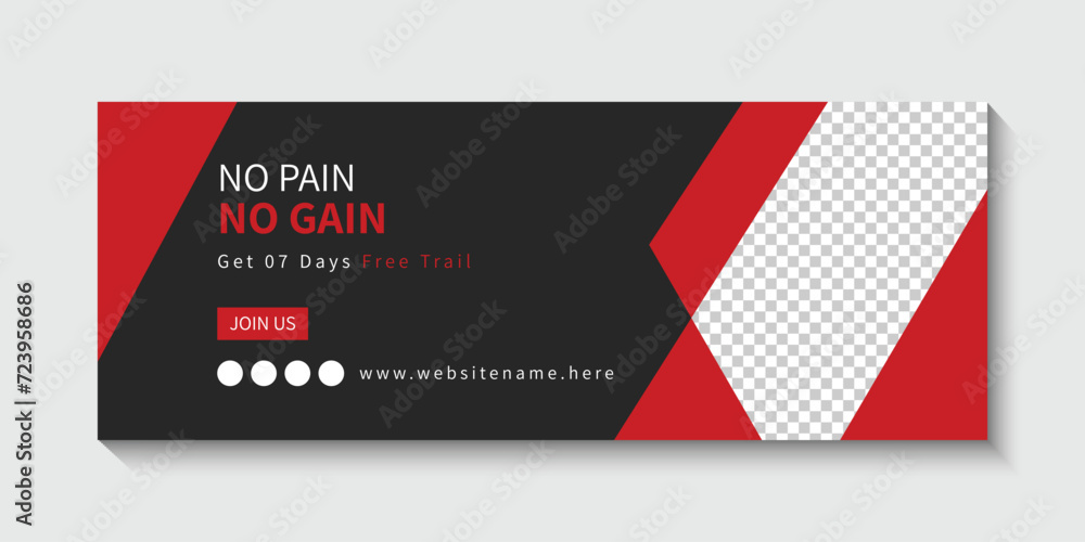 fitness web banner or social media template
fitness web banner or social media template