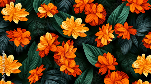 Colorful flowers background, spring season concept
