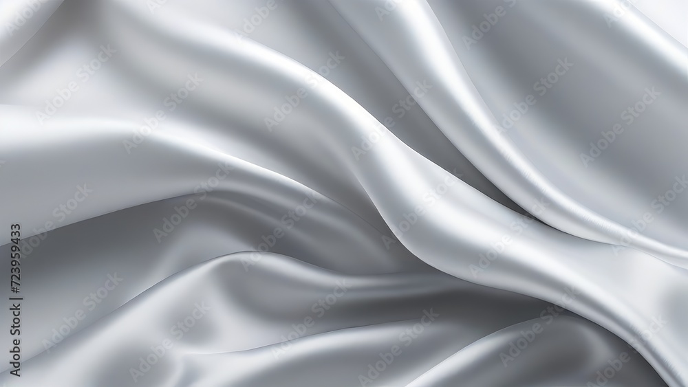 Obraz premium White gray satin texture that is white silver fabric silk panorama background with beautiful soft blur pattern natural