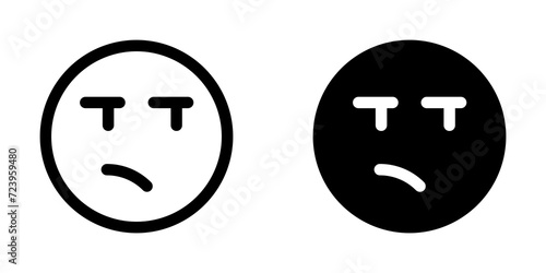 Fotografia Editable upset, angry, frowned face vector icon