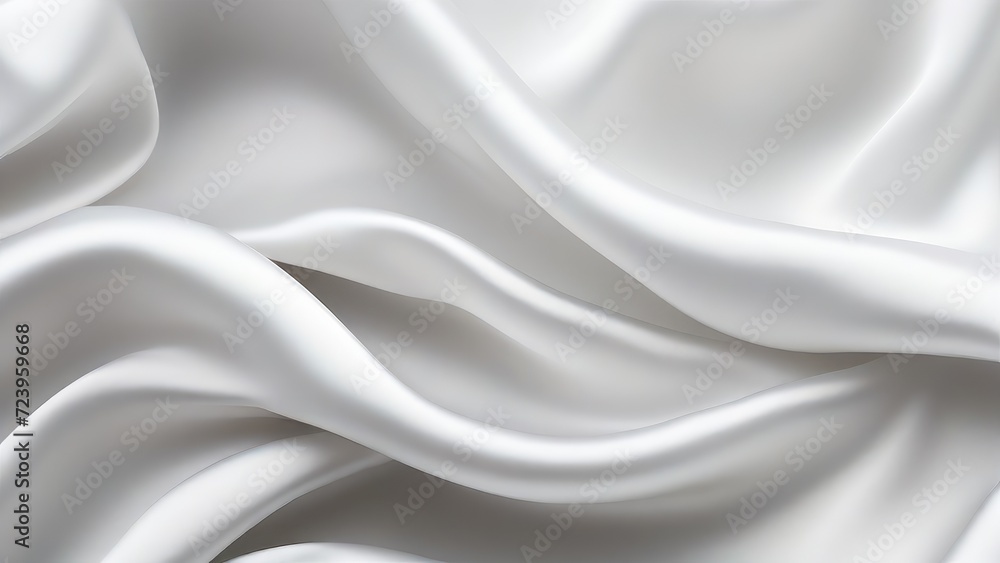 Obraz premium White gray satin texture that is white silver fabric silk panorama background with beautiful soft blur pattern natural