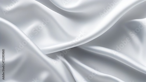 White gray satin texture that is white silver fabric silk panorama background with beautiful soft blur pattern natural