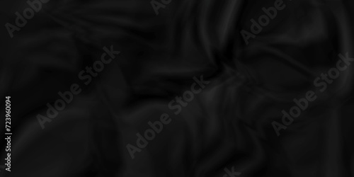 Dark crumple black fabric paper wrinkled poster template ,blank glued creased paper texture background. black paper crumpled backdrop background. used for cardboard and clarkboard.