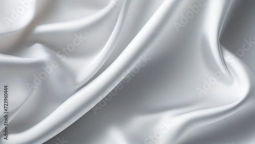 White gray satin texture that is white silver fabric silk panorama background with beautiful soft blur pattern natural