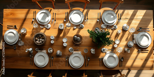 Top View of the dining table