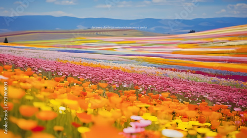Colorful flowers background, spring season concept