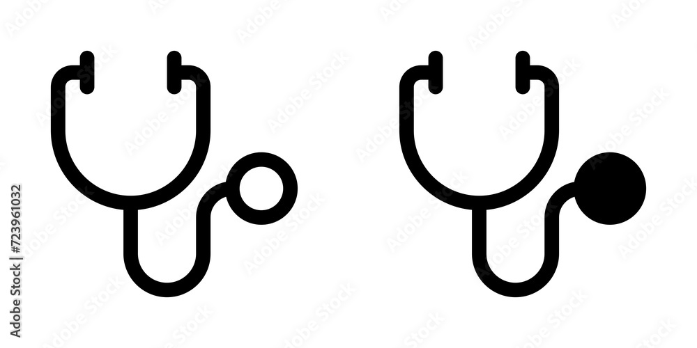 Editable stethoscope vector icon. Part of a big icon set family. Perfect for web and app interfaces, presentations, infographics, etc - obrazy, fototapety, plakaty 