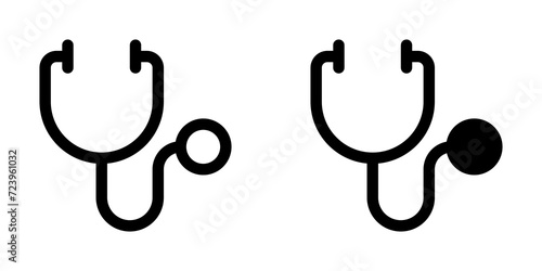 Editable stethoscope vector icon. Part of a big icon set family. Perfect for web and app interfaces, presentations, infographics, etc photo