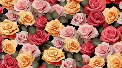 Colorful flowers background, spring season concept