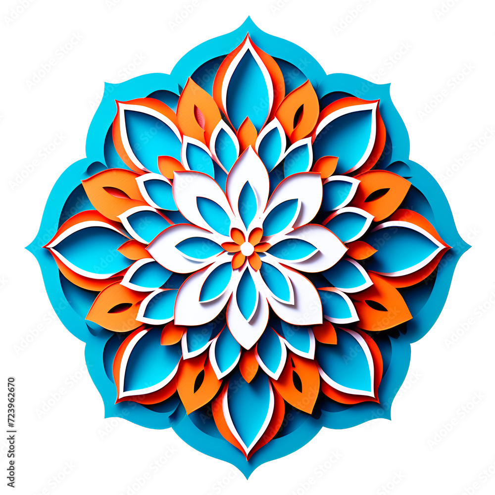 Kirigami mandala pattern transparent PNG Kirigami mandala pattern transparent PNG