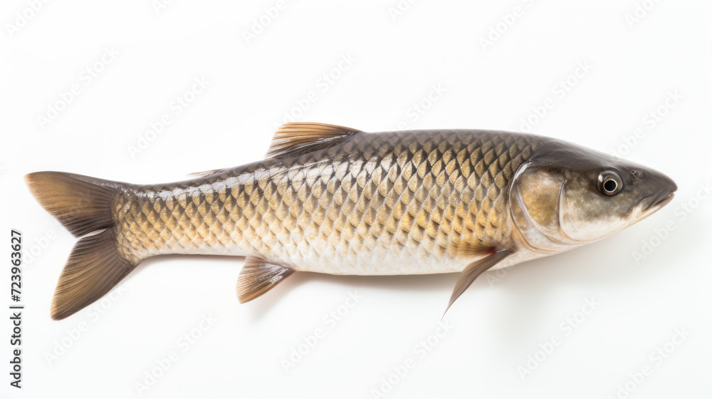 Fish - A Grass Carp on a white background Fish - A Grass Carp on a white background