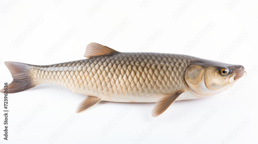 Fish - A Grass Carp on a white background Fish - A Grass Carp on a white background