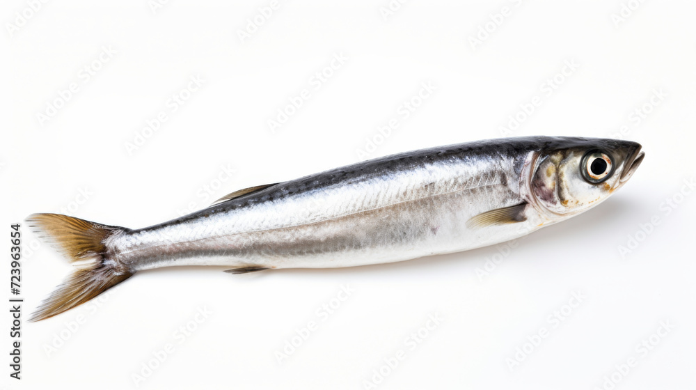 Fish - A Peruvian Anchoveta on a white background Fish - A Peruvian Anchoveta on a white background
