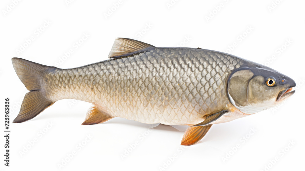 Fish - An Bighead carp on a white background Fish - An Bighead carp on a white background