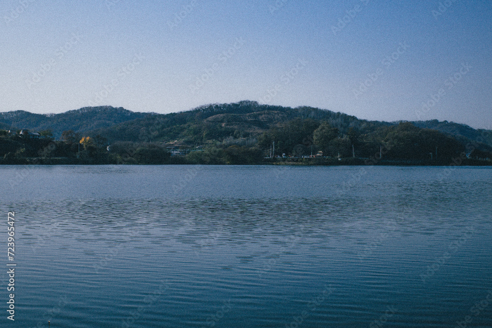 lake and mountains