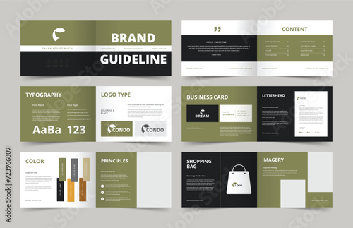 Brand Guideline Layout, Minimalist Luxury Brand Guide Template, Brand Identity Template, Brochure Template