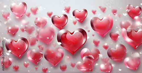 valentine background with hearts