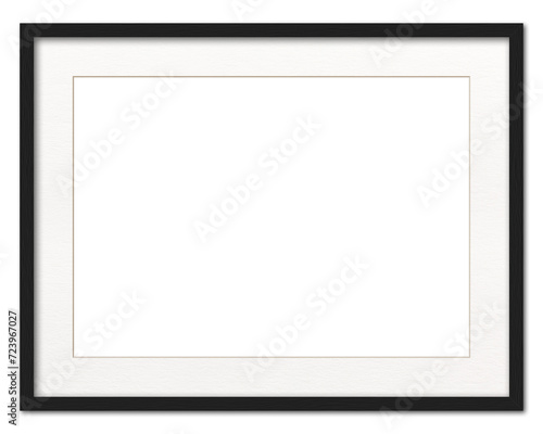 Картината върху платно large black frame on white transparent background