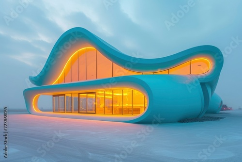 Futuristic modern building architecture