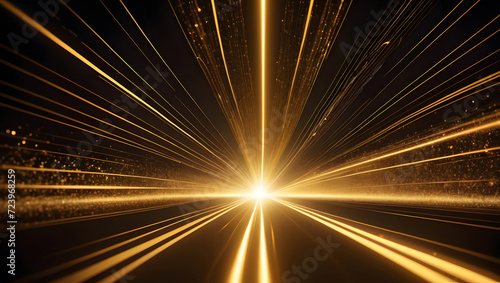 Abstract Light Burst Background with Radiant Rays, Stars, and Energy Motion Illustration