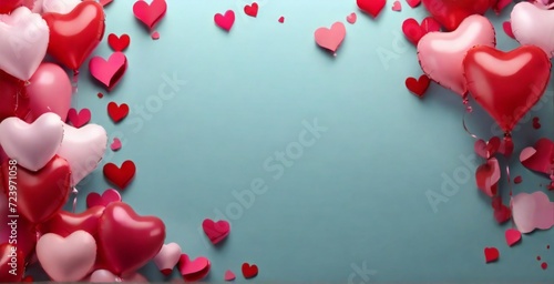 valentine background with hearts