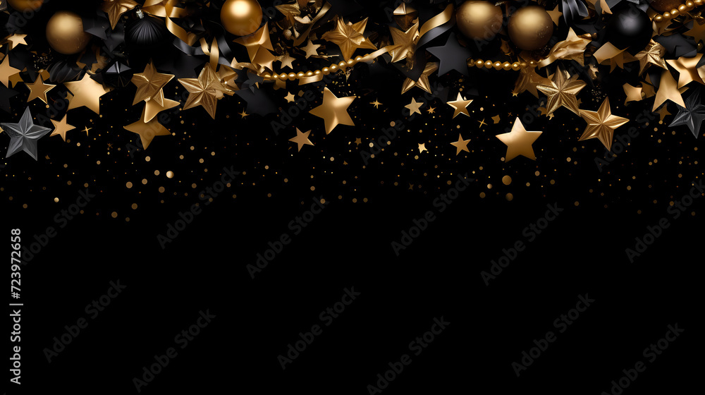 Festive decoration background, template for holidays and celebrations