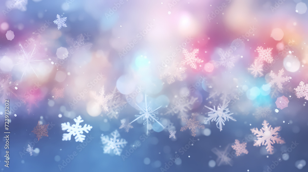 Beautiful winter Christmas glowing background with falling snowflakes, winter background Beautiful winter Christmas glowing background with falling snowflakes, winter background