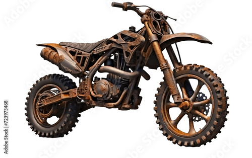 3D Rendering of Dirt Motocross Motorcycle