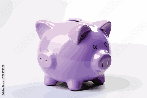Piggy bank isolated on white
