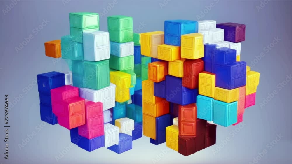 abstract colorful cubes abstract colorful cubes