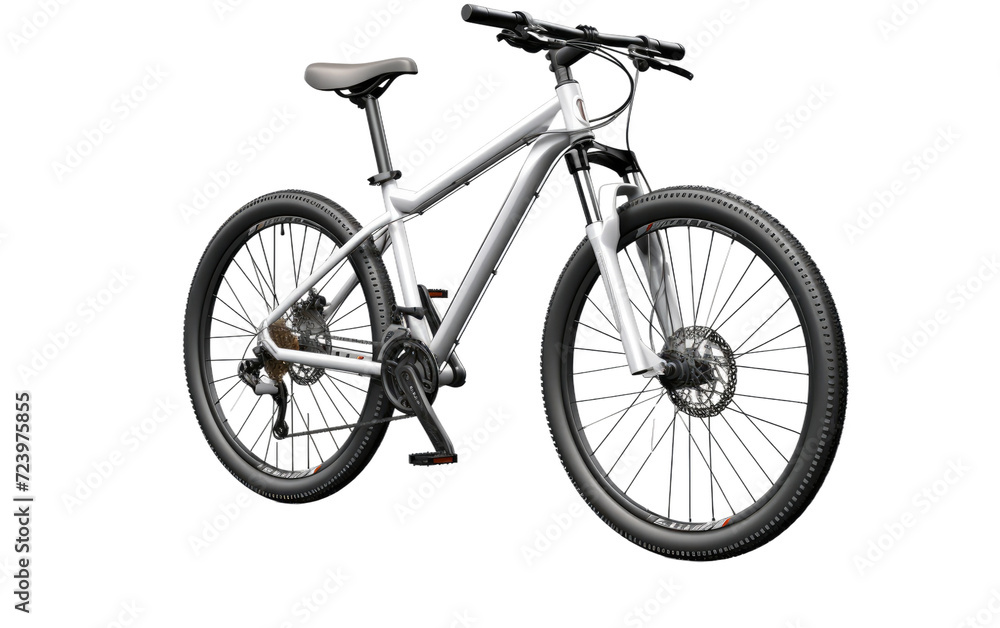 White Mountain bicycle Bike, 3D image of White Mountain Bike Motor bike isolated on Transparent background.