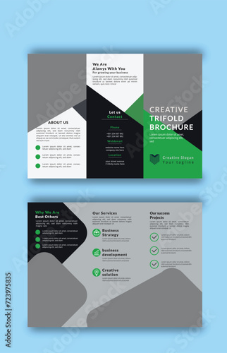 Corporate trifold brochure template photo