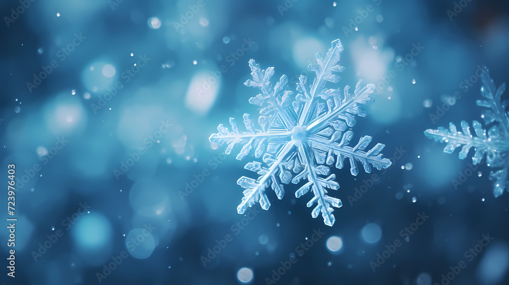 Beautiful winter Christmas glowing background with falling snowflakes, winter background Beautiful winter Christmas glowing background with falling snowflakes, winter background