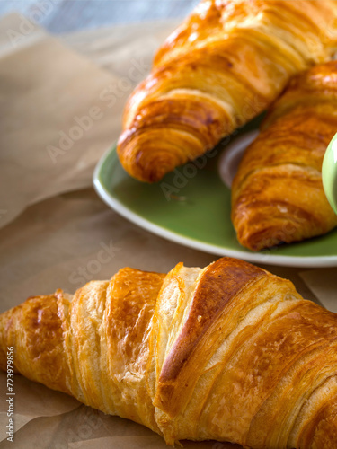 Close-Up of Fresh Croissant - 4K Ultra HD Image of Delicious Morning Treat