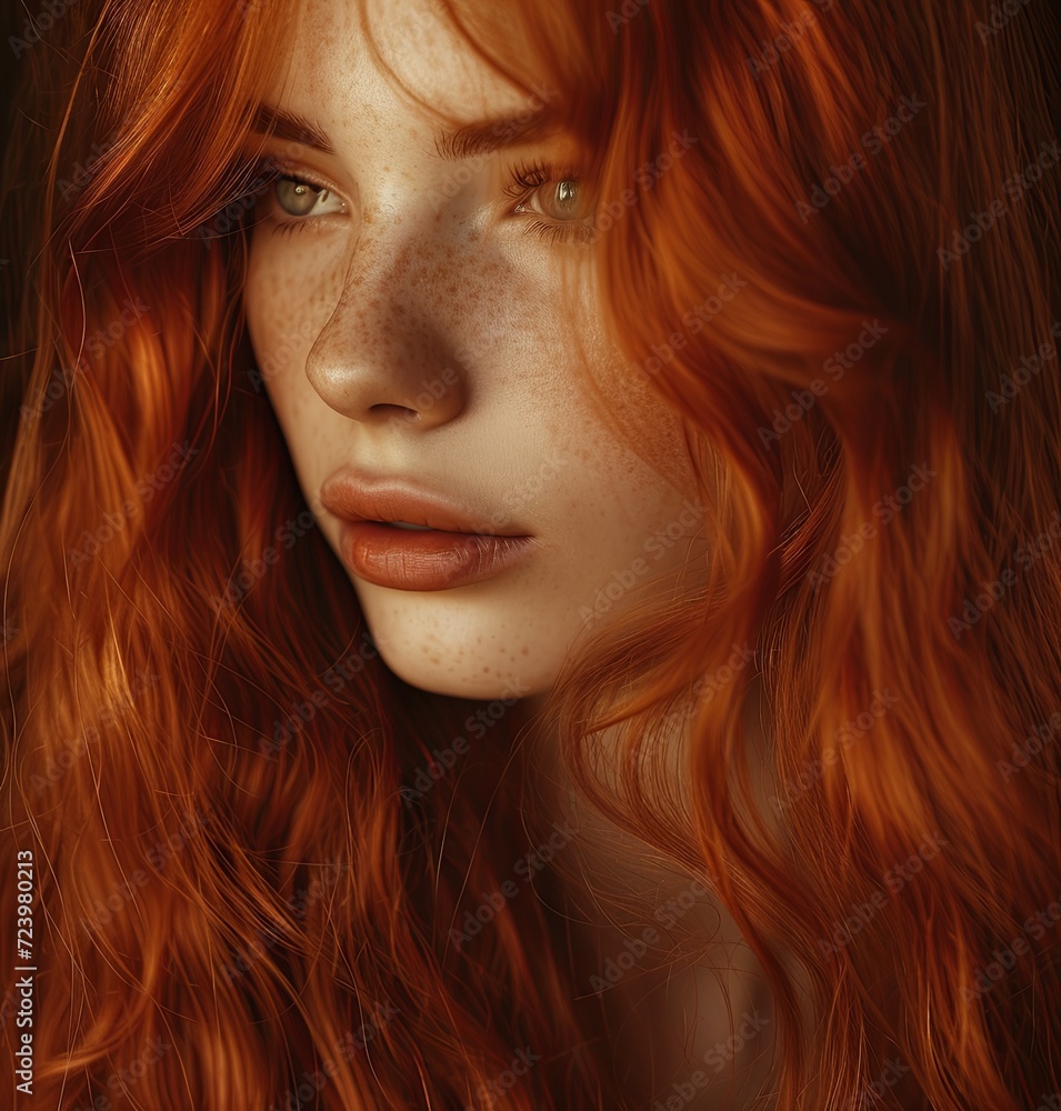 a beautiful woman with long curly red hair a beautiful woman with long curly red hair