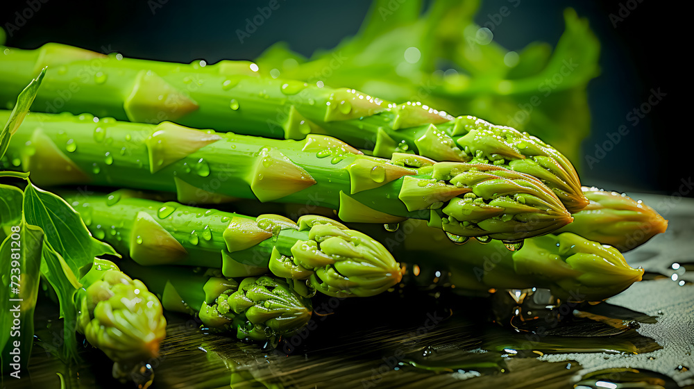 fresh green asparagus (Generative AI)