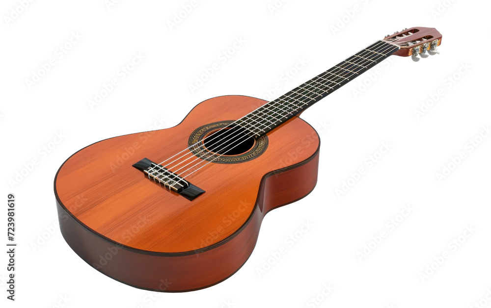 Acoustic Guitar isolated on Transparent background.