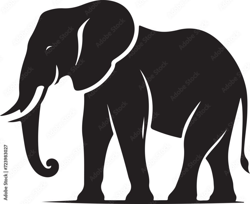 Fototapeta premium Elephant Silhouette vector