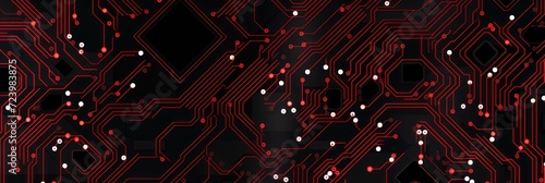 crimson microchip pattern, electronic pattern, vector illustration 