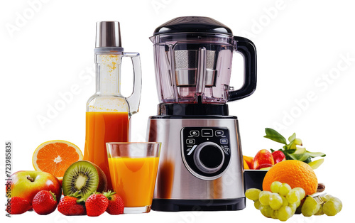 Blender and Juicer Combo Appliance isolated on Transparent background.