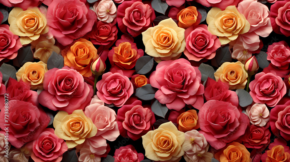 Colorful flowers background, spring season concept Colorful flowers background, spring season concept