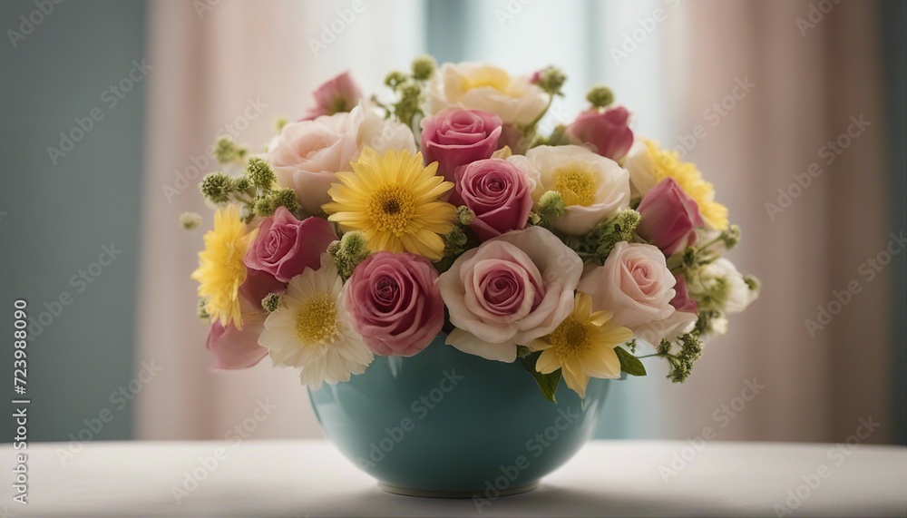 Obraz premium Elegant Floral Arrangement in Vase