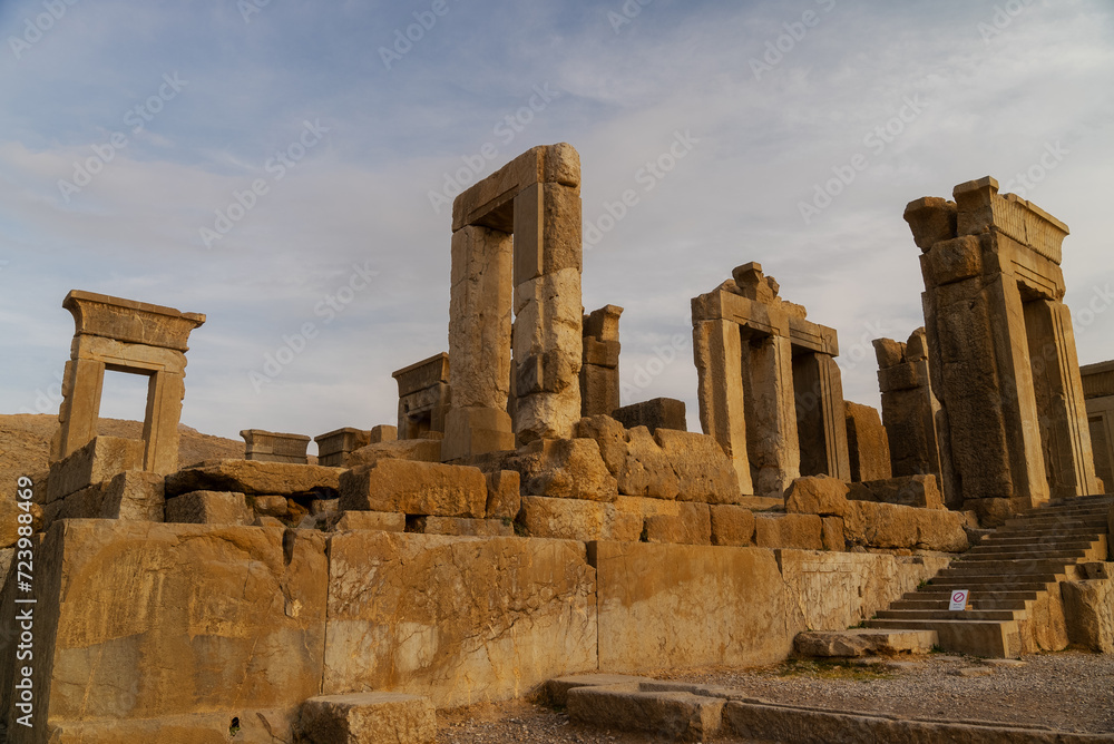Ruin of ancient city Persepolis, Iran. Persepolis is a capital of the Achaemenid Empire. UNESCO declared Persepolis a World Heritage Site.