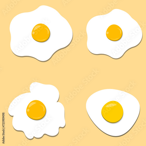 fried eggs with fried egg