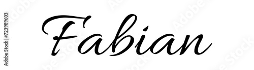 Fabian - black color - name written - ideal for websites,, presentations, greetings, banners, cards, books, t-shirt, sweatshirt, prints, cricut, silhouette, sublimation