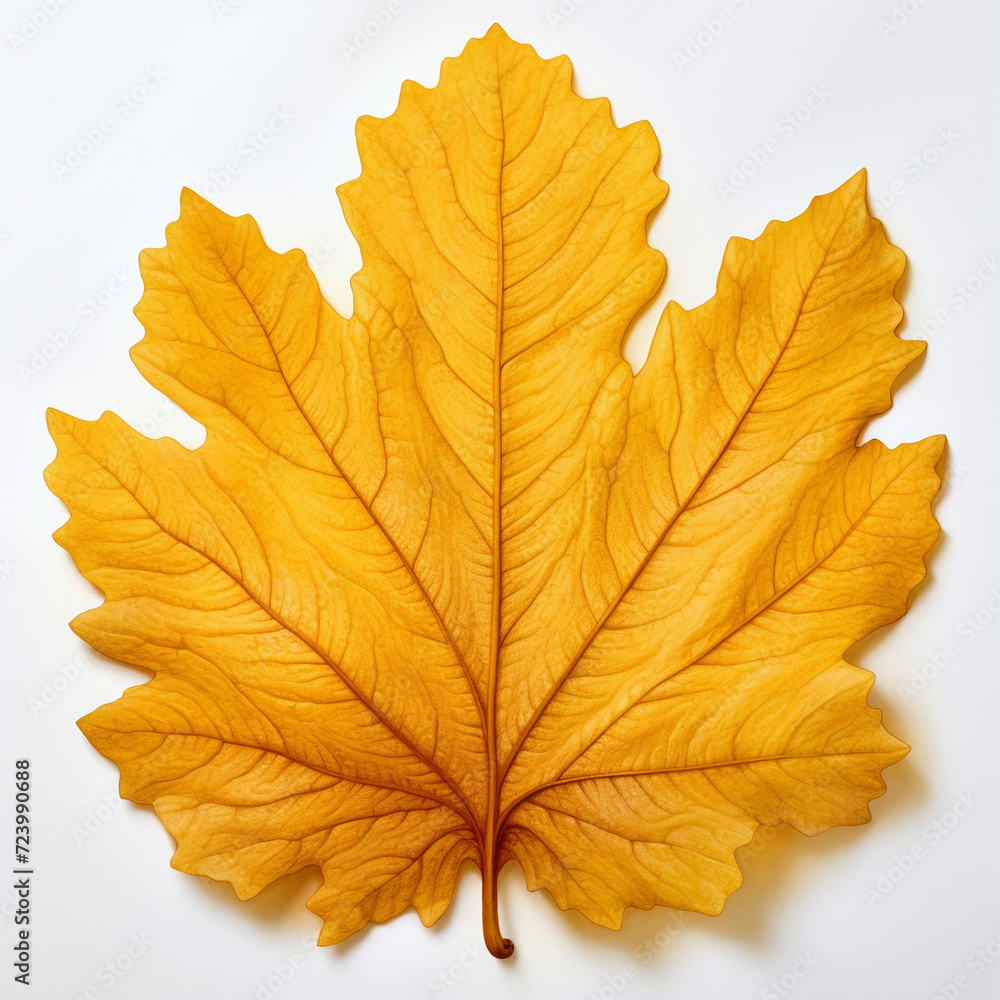 leaf, isolated, yellow autumn leaf on the white background leaf, isolated, yellow autumn leaf on the white background