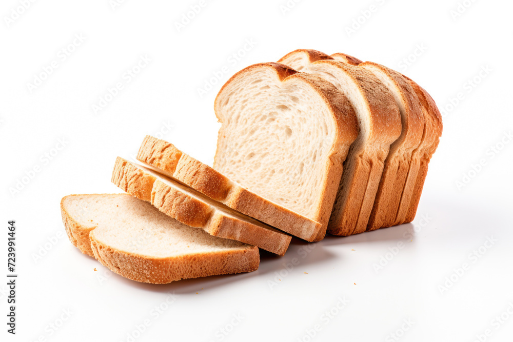 bread slices on white background bread slices on white background