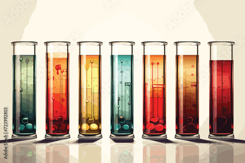 Test-tubes isolated on white