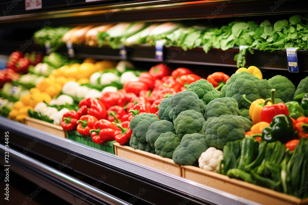 fresh vegetables in the super market