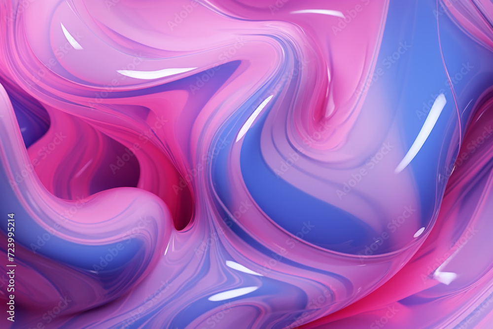 Obraz premium abstract background of pink and blue paint splashing on a white background. background oil thick paint smears